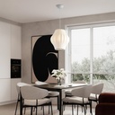 LÁMPARA DE TECHO COLGANTE TYVEK - METAL 1xE27, MÁX. 15W, D300mm BLANCO, ARTE ILLUMINA ALLIONA