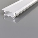 PERFIL EMPOTRABLE DE ALUMINIO + DIFUSOR OPAL 16.7x6.5mm L=2m PLUS EUROLAMP