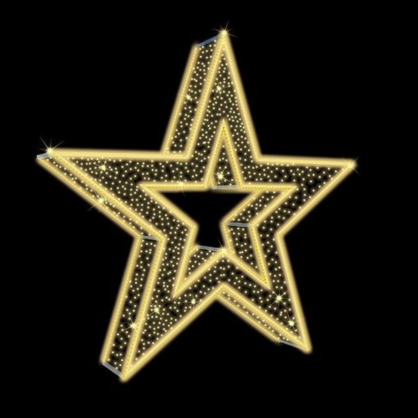 DISEÑO PROFESIONAL, ESTRELLA 3D, 230V, LED BLANCO CÁLIDO MANGUERA LUMINOSA, LED BLANCO CÁLIDO, 200X200X20CM, IP65