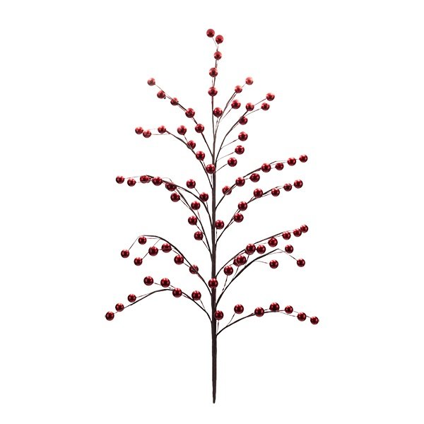 DENSO RAMA CON METÁLICO ROJO BAYAS, 79CM