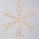 ILUMINADO COPO DE NIEVE 75CM, 390 LED, ADAPTADOR, 8 M/H, TEMPORIZADOR, BRONCE ESTRUCTURA METÁLICA, HILO DE COBRE BRONCE, LED BLANCO CÁLIDO, CABLE DE ALIMENTACIÓN 5M, IP44