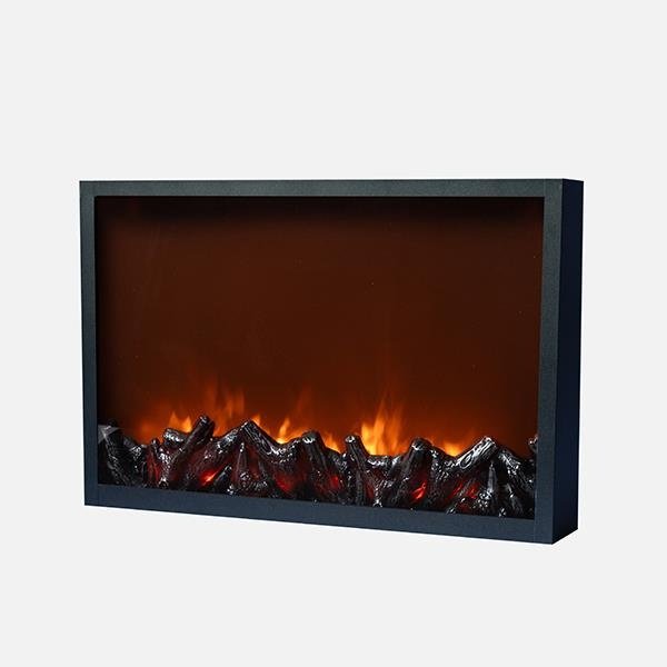 METAL NEGRO CHIMENEA, ADAPTADOR, CON LLAMA EFECTO,60X10X40CM, IP20