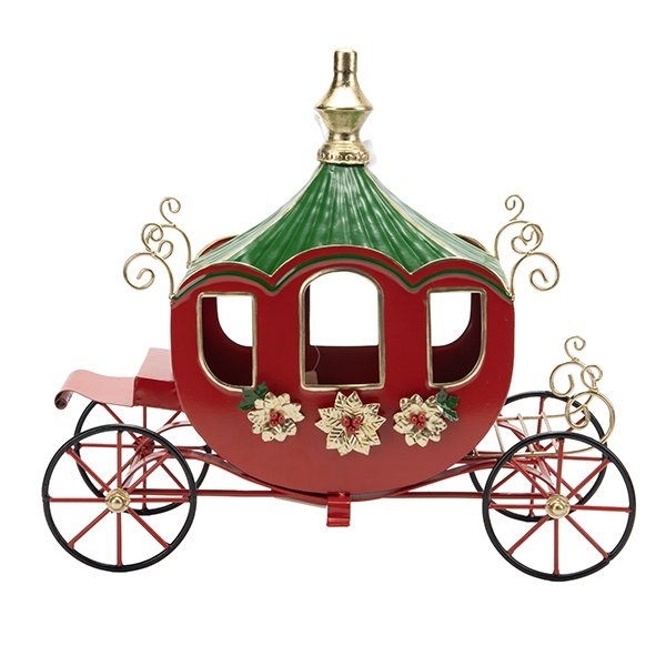 METAL CARRUAJE, ROJO CON VERDE, 38X15.80X32.50CM
