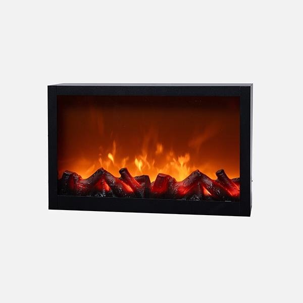 METAL NEGRO CHIMENEA, ADAPTADOR, CON LLAMA EFECTO,41X10X25CM, IP20
