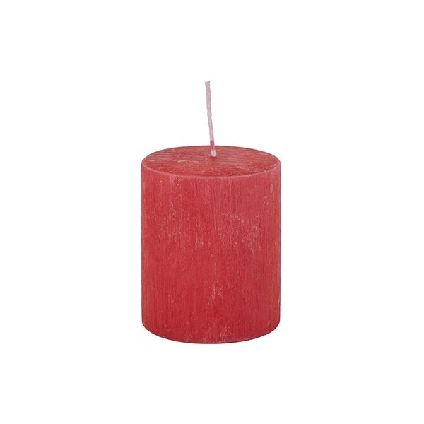 VELA CILÍNDRICA ROJO RAYADO JAZMÍN AROMA 7X8CM