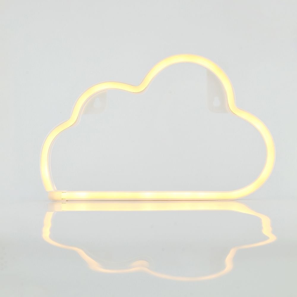 NUBE PILA CON NEON CUERDA, 29,5X18,2X1,5CM