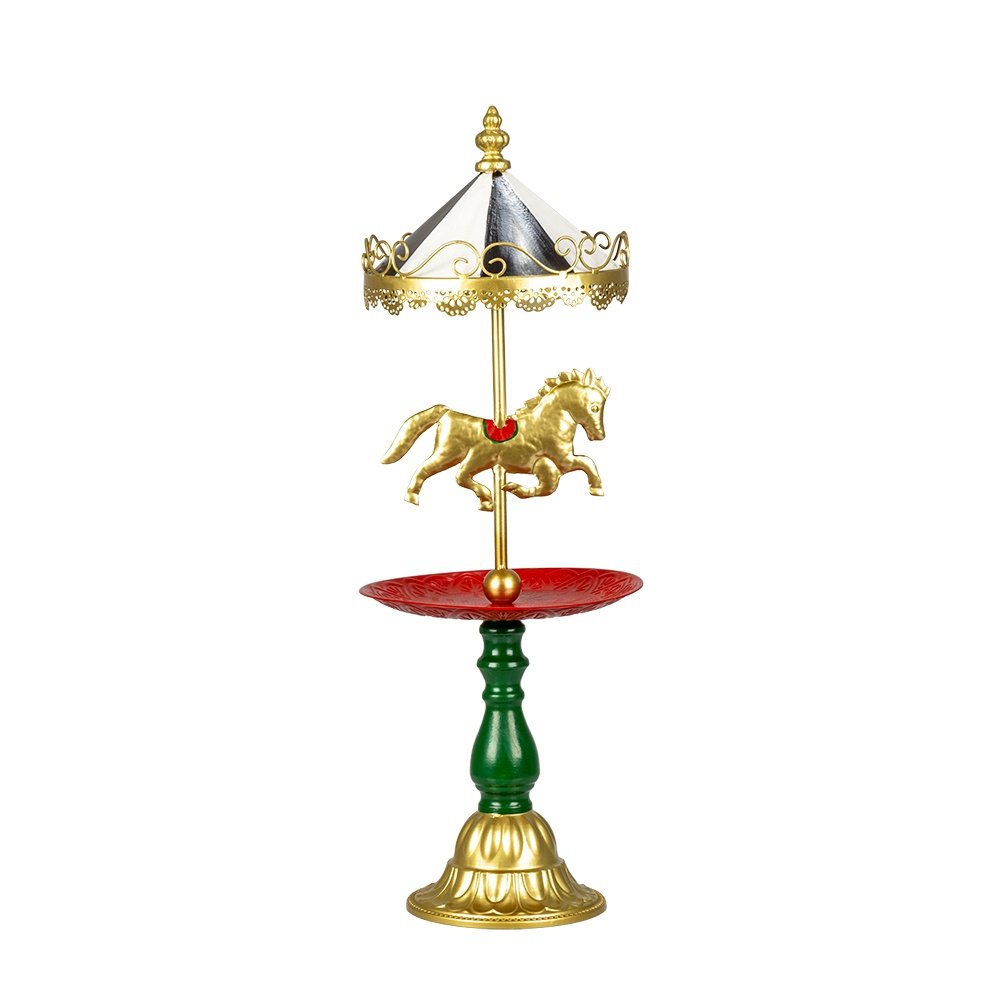 METAL CARRUSEL PLATO, 25X25X65CM