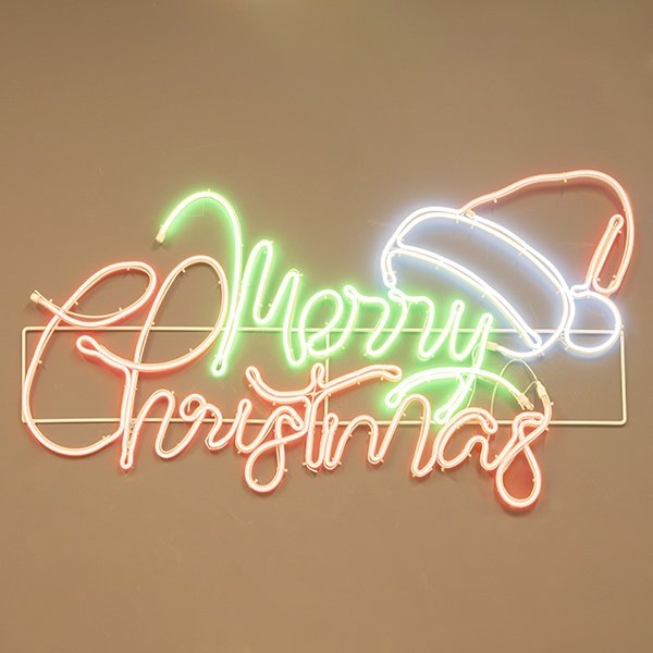 FELIZ NAVIDAD MOTIVO 94X43CM CON MOVIMIENTO, 10.5M NEON LED MANGUERA LUMINOSA, VERDE, ROJO & BLANCO, CABLE DE ALIMENTACIÓN 5M, IP44