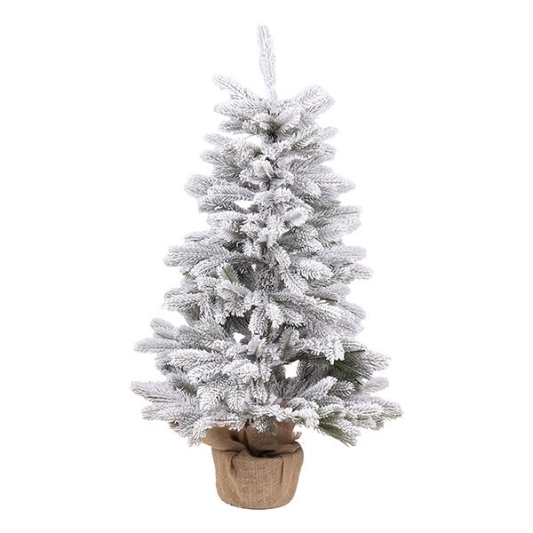 PE NEVADO ÁRBOL EN A BOLSA CON ARPILLERA, 91CM