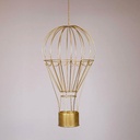 METÁLICO CALIENTE AIRE GLOBO, DORADO, 33X33X84CM