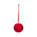ROJO TERCIOPELO BOLA, JUEGO 6UDS, 8CM
