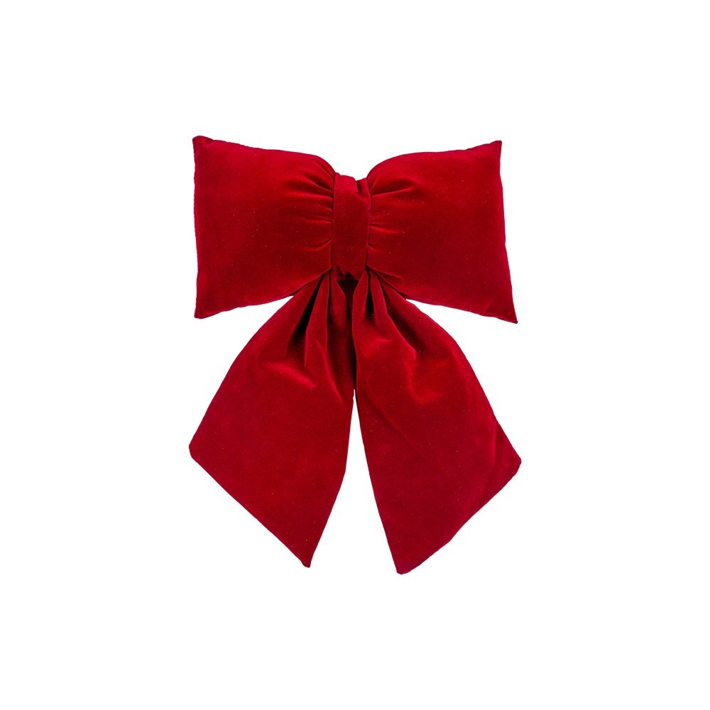 LAZO, INTENSO ROJO, ESPONJOSO, TERCIOPELO, 46CM