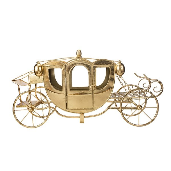 DE CUENTO CARRUAJE, DORADO, METAL, 72.5X26X38.5CM