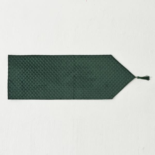 MESA CAMINO DE MESA, ESMERALDA VERDE, TERCIOPELO, 180X32CM