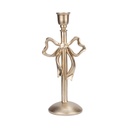 DORADO CANDELABRO CON LAZO, POLIRRESINA, 13.3X10.7X30.2CM