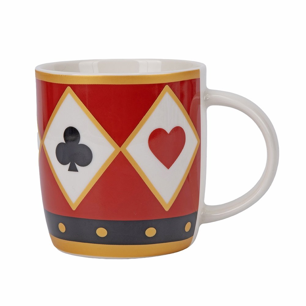 TAZA CON TOCANDO TARJETA SÍMBOLOS, ROJO, 350ML