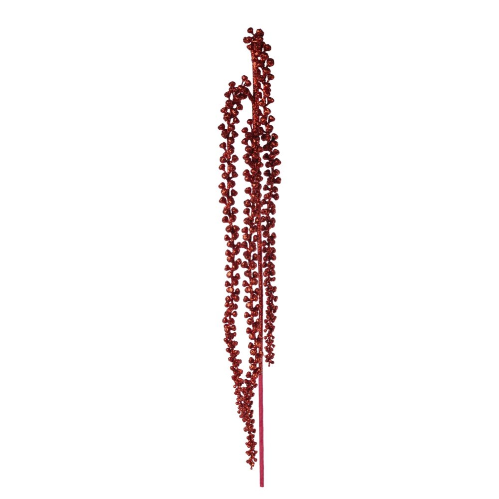 LLUVIA RAMA CON ROJO PURPURINA, 93CM