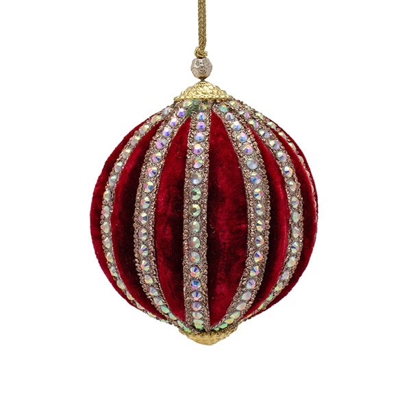 TERCIOPELO BOLA, BURDEOS, LUJO, CON PEDRERÍA BORDE, 10CM