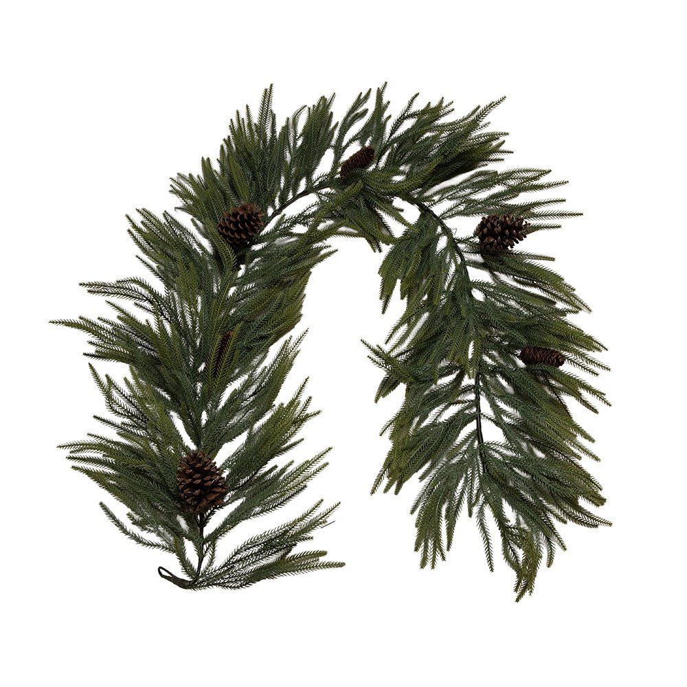 GUIRNALDA, BOSQUE GLAMUR, CON PIÑAS, COMPLETO PE, 45Ø, 180CM