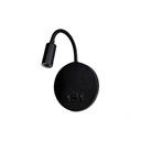 APLIQUE DE LECTURA DOBLE ALUMINIO 3+7W 150+500Lm 3000K Φ150x458mm CON USB TIPO C Y SOPORTE ARTE ILLUMINA