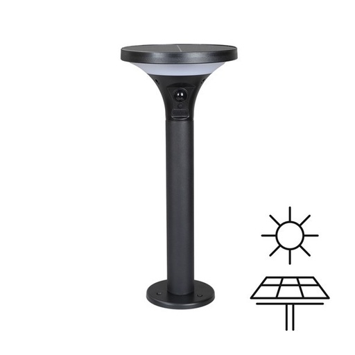 [145-20863] COLUMNA LED SOLAR Y SENSOR DE MOVIMIENTO "OCEANO" 3,8W 500lm 160x160x350mm 3CCT IP44 ARTE ILLUMINA
