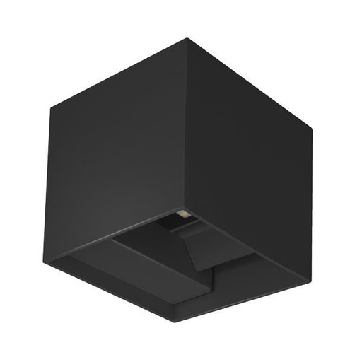 APLIQUE ALUMINIO CUBO 10W 3CCT 100x100x100mm CON DIFUSOR DE CRISTAL ARTE ILLUMINIA