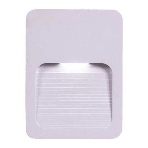 [145-52102] APLIQUE DE PARED "SCHRITT" LED SLIM 2W 120x90x12 3000K IP65 BLANCO PLUS