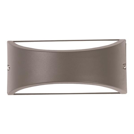 [145-20215] APLIQUE DE PARED "SOIKEA" E27 MAX 10W LED 220x99x100 IP54 GRIS PRO