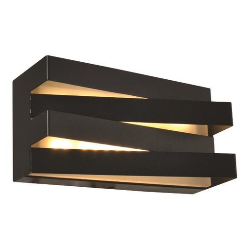 [145-22202] APLIQUE DE PARED LED 12W 200x100x80 3000K "MYRON" NEGRO PRO