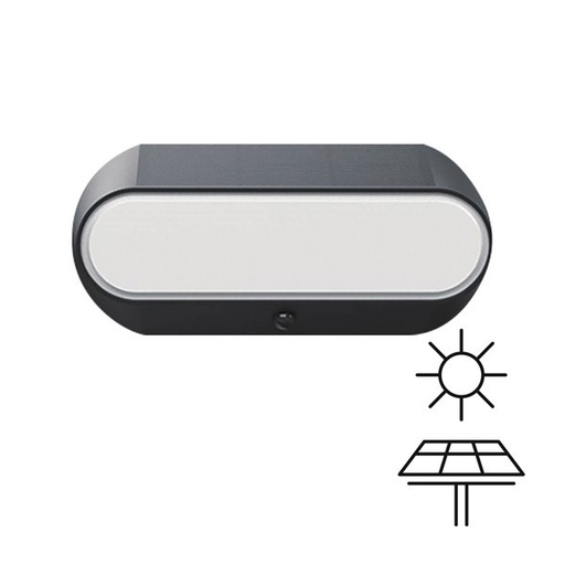 [145-20826] APLIQUE DE PARED SOLAR 5W CON SENSOR PIR 500lm 4000Κ IP54 ARTE ILLUMINA