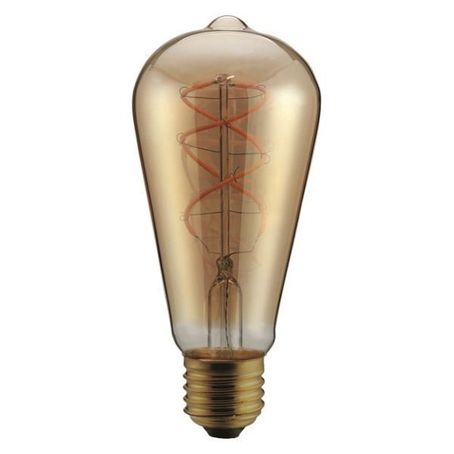 [147-78701] BOMBILLA LED ST64 "FILAMENT DECO" 5W E27 2000K 220-240V REGULABLE ORO EUROLAMP