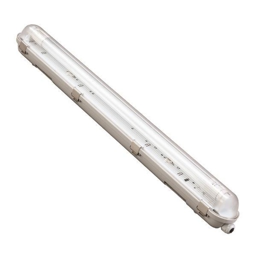 [147-56061] PANTALLA ESTANCA PARA TUBO LED 1x1,20m CON CLIPS INOX