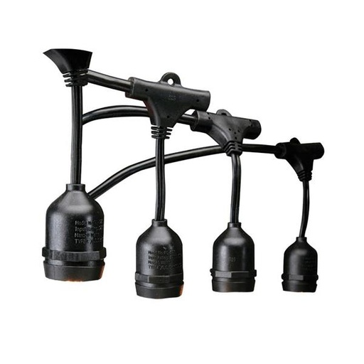 [147-47090] GUIRNALDA EXTERIOR 10m CON 10 PORTALAMPARAS E27, EXTENSIBLE