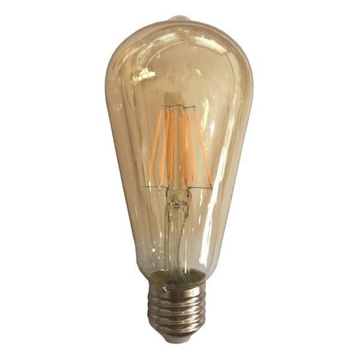 [147-80930] BOMBILLA LED ST64 FILAMENTO 10W E27 2400K 220-240V ORO VIDRIO REGULABLE EUROLAMP