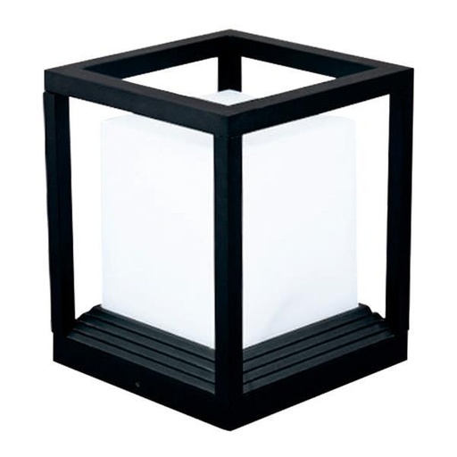 [145-20632] LUMINARIA SUELO "QUADRAT" Ε27 150x150x190mm IP65 NEGRO ARTE ILLUMINA