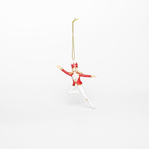 [600-45837] ADORNO DE POLIRESINA, CASCANUECES, ROJO, 4,5x2,5x12cm