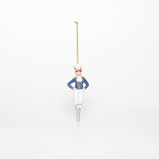 [600-45836] ADORNO DE POLIRESINA, CASCANUECES, AZUL, 4,5x2,5x12cm