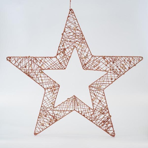 [600-45637] ESTRELLA CON LENTEJUELAS, CHAMPÁN, 60cm