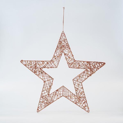 [600-45636] ESTRELLA CON LENTEJUELAS, CHAMPÁN, 45cm