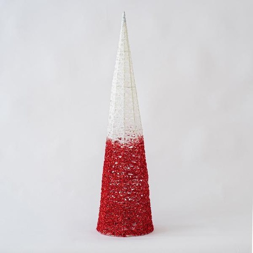 [600-45624] ARBOL CONO, BLANCO-ROJO, 20x80cm