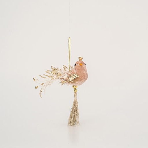 [600-45560] PAJITO COLGANTE TERCIOPELO, SALMON, 13x14cm