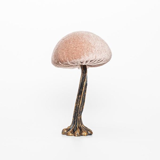 [600-45548] SETAS DE TERCIOPELO, BEIGE, 8x14cm