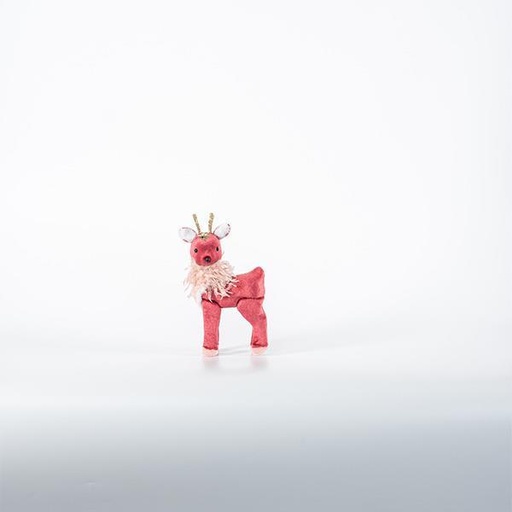 [600-45299] RENO DE TERCIOPELO, BURDEOS, 12x7x23cm