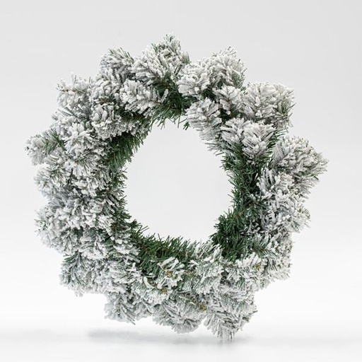 [600-30226] CORONA DE PVC NEVADO, 45cm