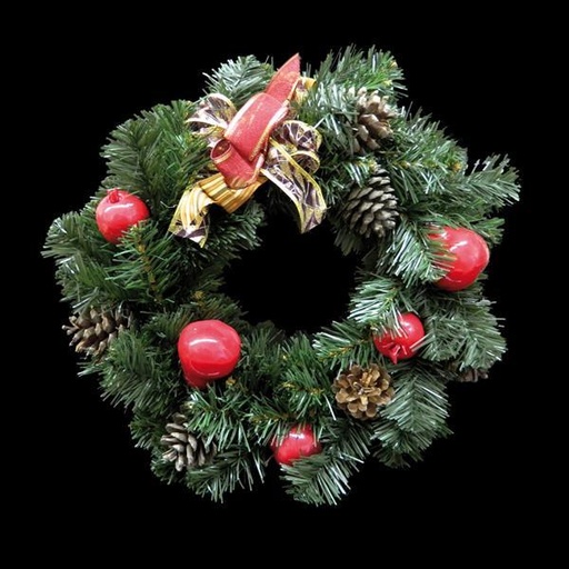 [600-30225] CORONA 70cm, 134 PUNTAS (ANCHO PUNTAS 8cm), COLOR VERDE