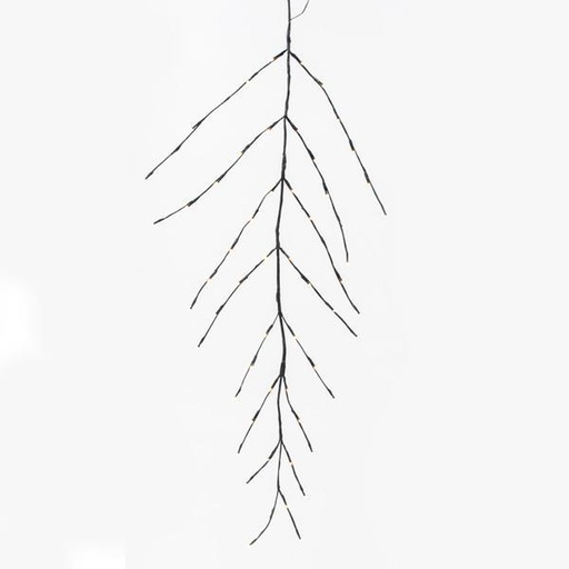 [600-22511] RAMA ILUMINADA, 60 LED BLANCO CÁLIDO, MARRÓN, FUNCIONA CON PILAS, CON TEMPORIZADOR, 150cm