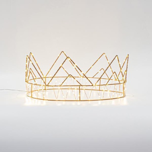[600-22481] CORONA DE BRONCE ILUMINADA 40Χ14.5, 160 MINI LED, ADAPTADOR, CABLE COLOR COBRE, LED BLANCO CÁLIDO, CABLE 3m, IP44