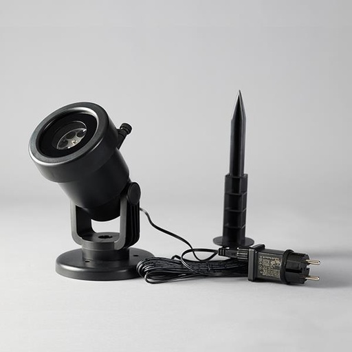 [600-22309] PROYECTOR LED, MULTIFUNCIÓN, 6 TARJETAS DISEÑOS DE COLORES, 10,3x13,3x33,50cm, IP44