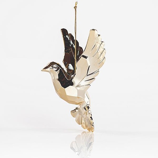 [600-44647] PAJARITO ACRILICO, DORADO, 10,2x7,6cm