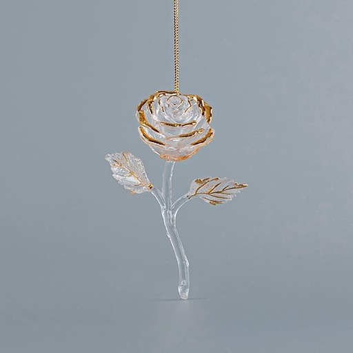 [600-44632] ROSA ACRILICO 3D, ORO, 8,8x12,1cm